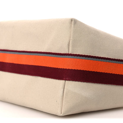 Hermes Cotton Canvas H Pavillon Large Bride-A-Brac Pouch Naturel