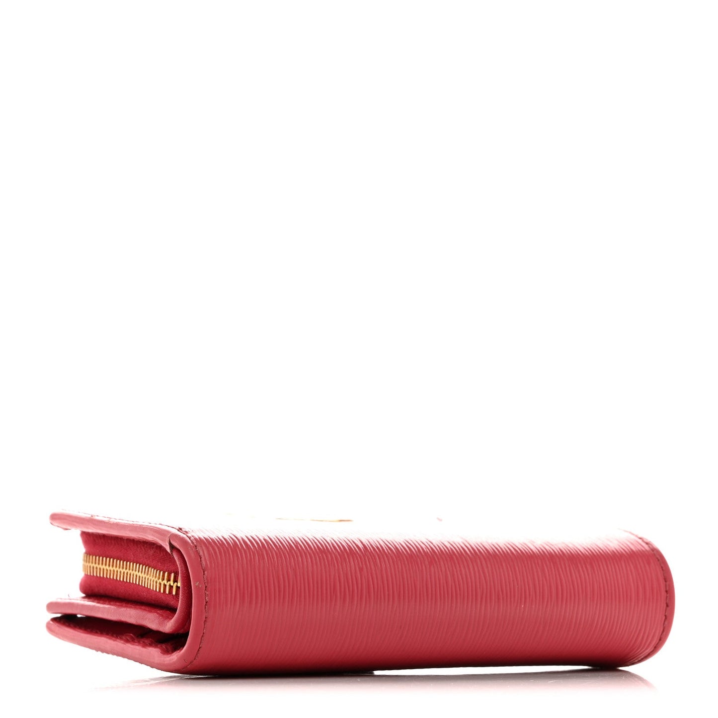 Prada Vitello Move Metal Compact Wallet Peonia