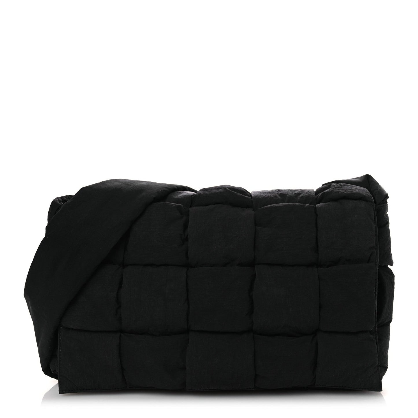 Bottega Veneta Nylon Intrecciato Padded Tech Maxi Cassette Bag Black