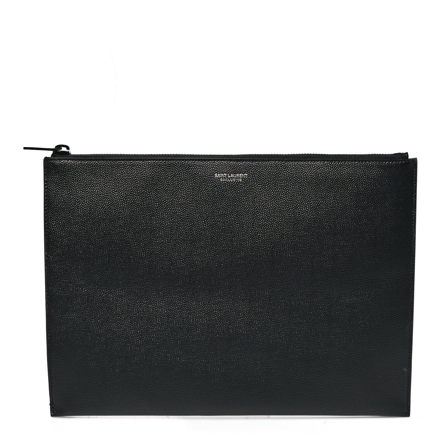 Saint Laurent Grain De Poudre Zipped Tablet Holder Black