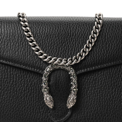 Gucci Calfskin Mini Dionysus Chain Wallet Black