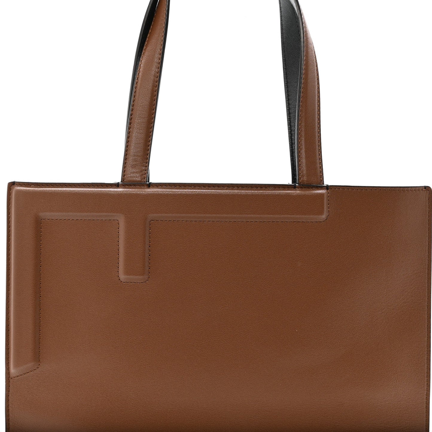 Fendi Vitello Bellagio Medium Fendi Flip Cognac Black