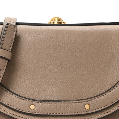 Chloe Calfskin Small Nile Bracelet Minaudiere Bag Motty Grey