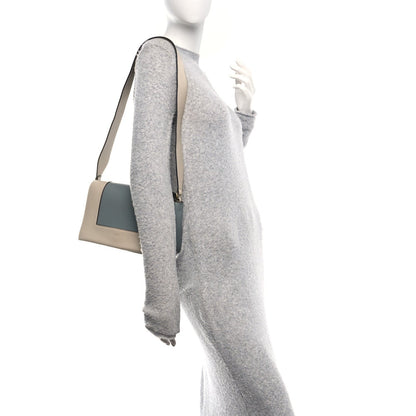 Celine Shiny Smooth Calfskin Medium Frame Shoulder Bag Grege Storm