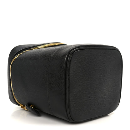 Chanel Caviar Vanity Cosmetic Case Black