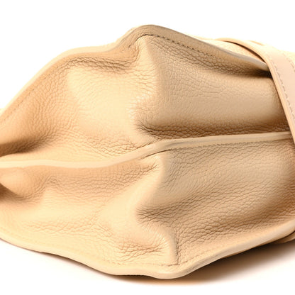 Chloe Shiny Grained Calfskin Medium Aby Day Shoulder Bag Blondie Beige