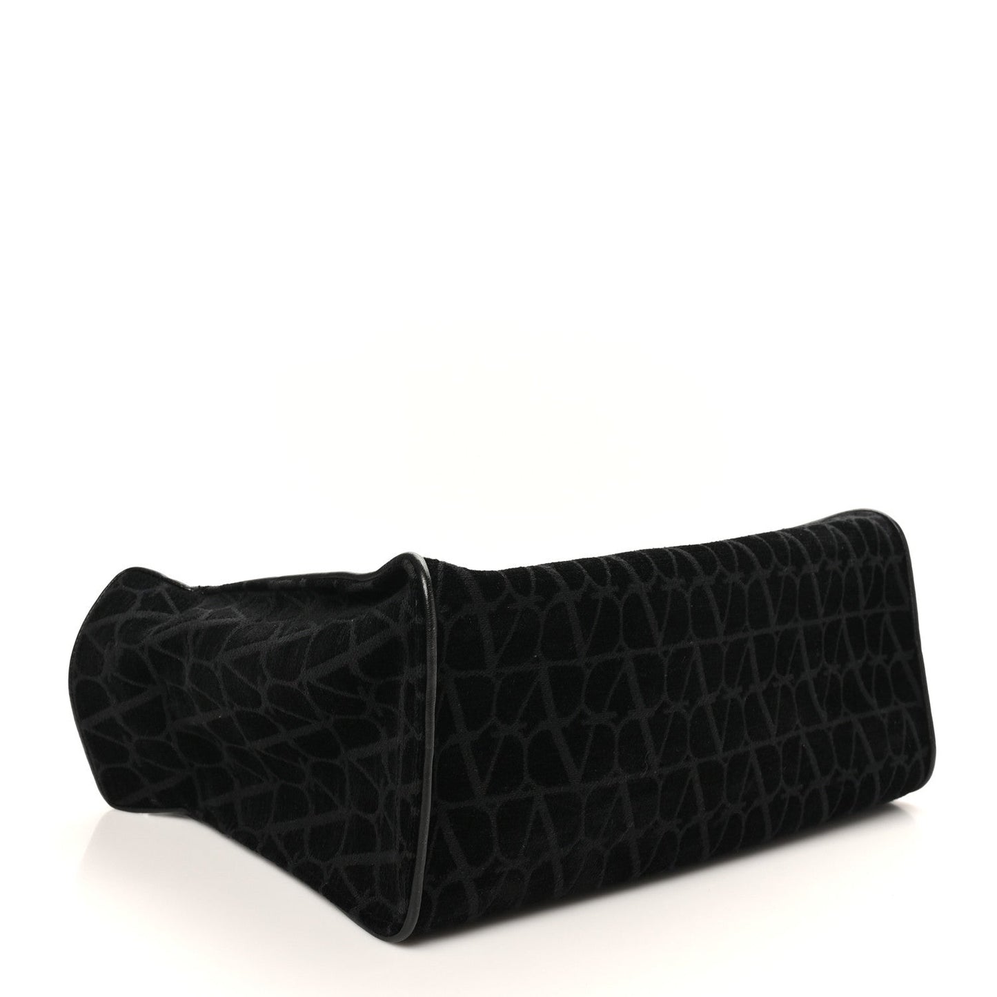 Valentino Garavani Toile Iconographe Goatskin Le Troisieme Shopping Bag Black