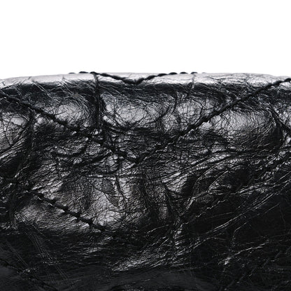 Saint Laurent Crinkled Calfskin Matelasse Monogram Niki Chain Wallet Black