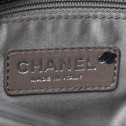 Chanel Lambskin Quilted Chain Mail Shoulder Bag Black