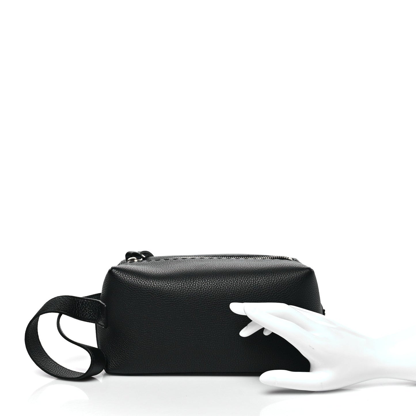 Fendi Cuoio Romano Selleria Toiletry Case Black