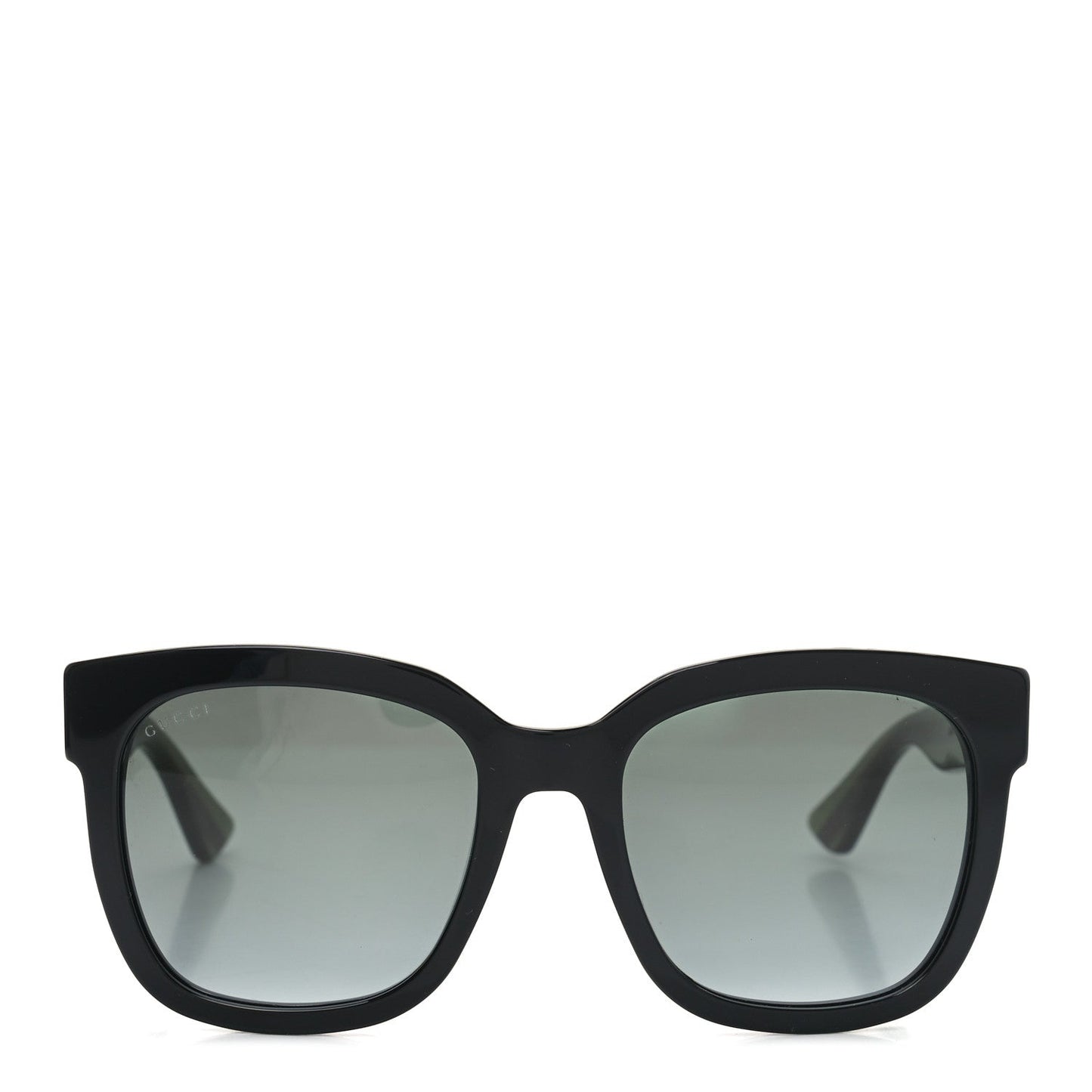 Gucci Acetate Square Frame Web Glitter Sunglasses GG0034S Black Green