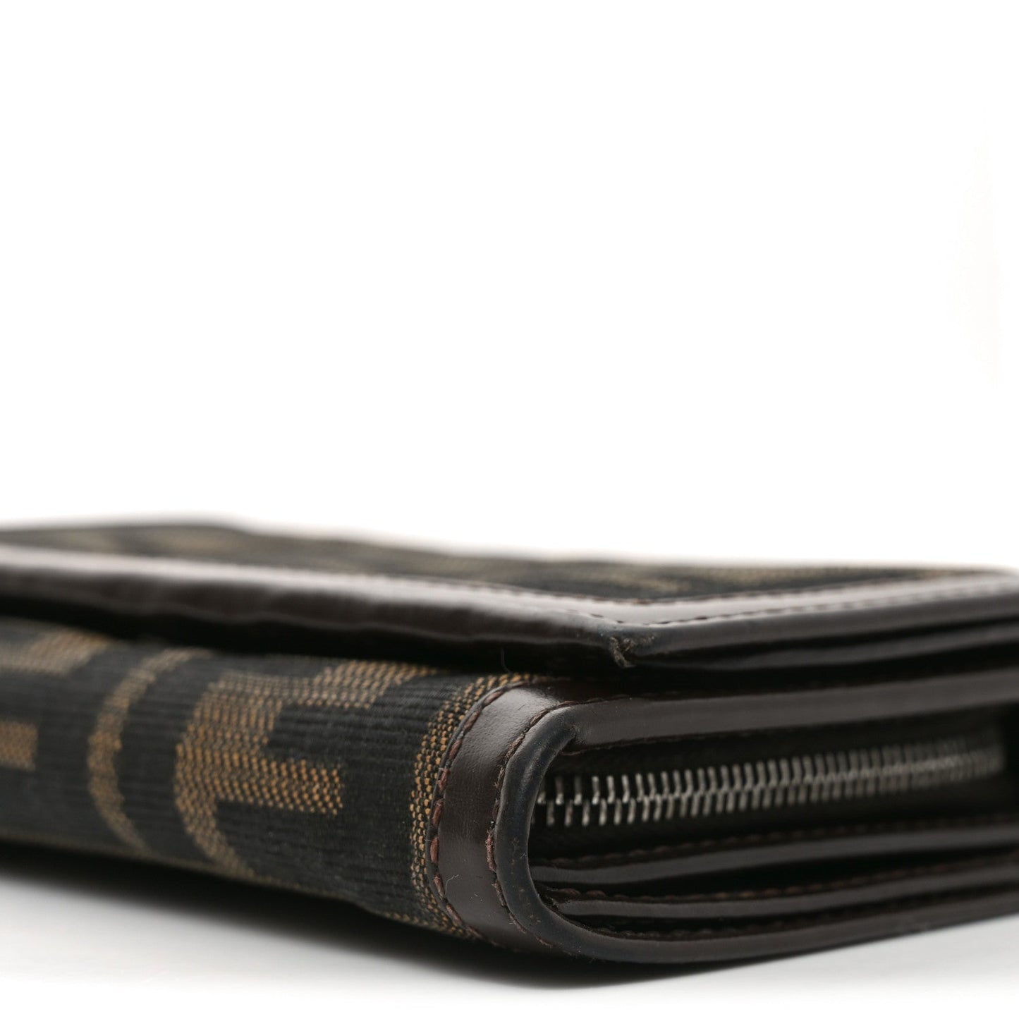 Fendi Zucca Compact Wallet Tobacco