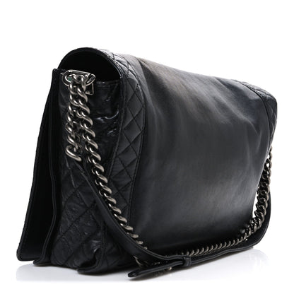Chanel Calfskin Large Boy Reverso Flap Black