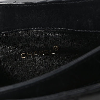 Chanel Lambskin Quilted CC Flap Shoulder Bag Black
