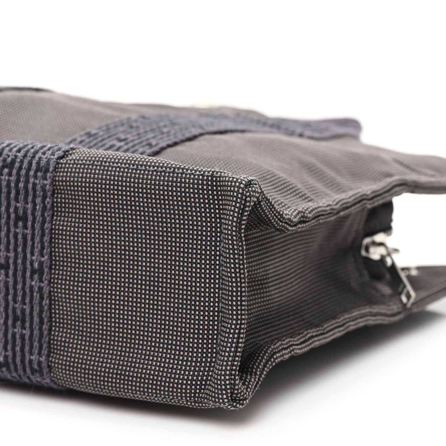 Hermes Canvas Herline PM Tote Grey