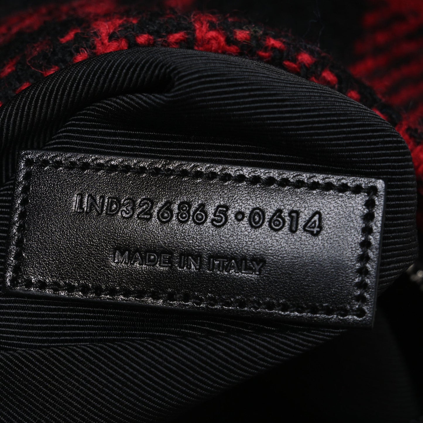 Saint Laurent Wool Tartan City Backpack Red Black