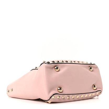 Valentino Garavani Vitello Mini Rockstud Tote Water Rose