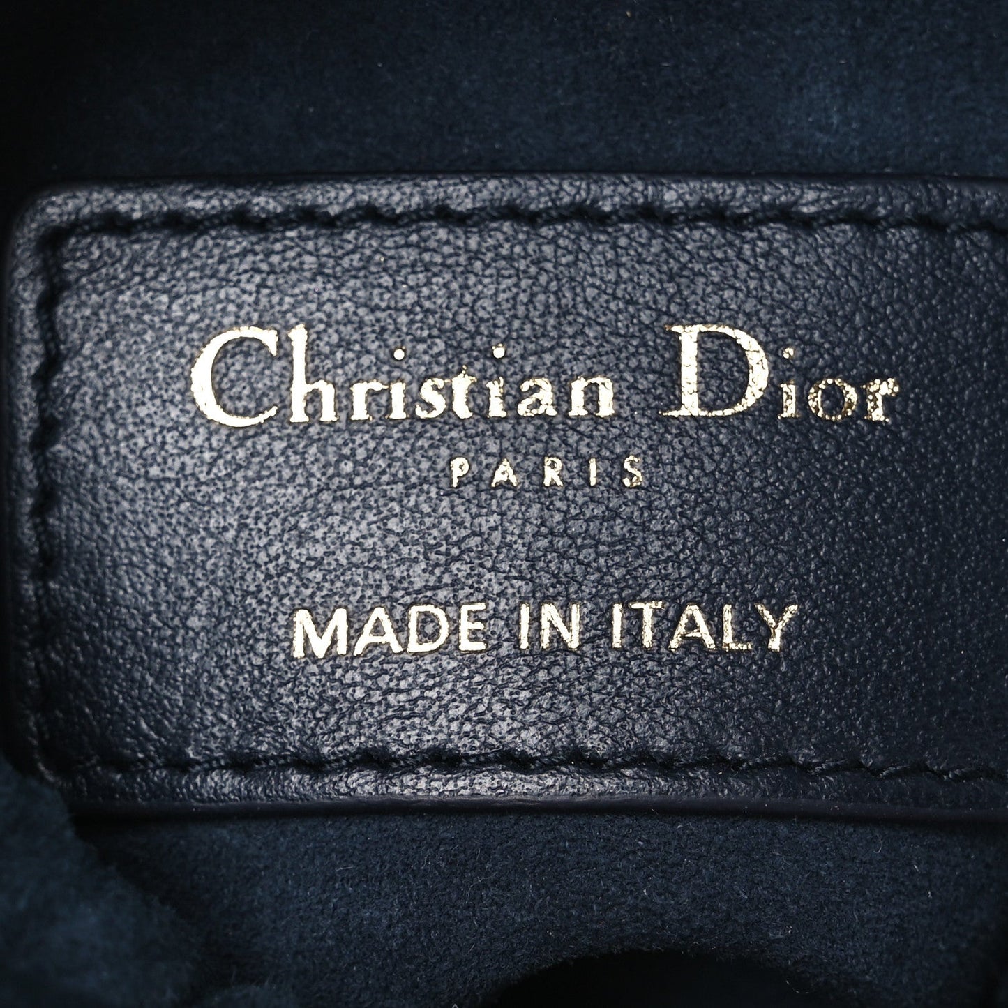 Christian Dior Calfskin Micro Dior Vibe Bucket Blue