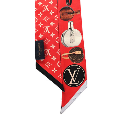 Louis Vuitton Silk Monogram Tribute To Chapeau BB Bandeau Red