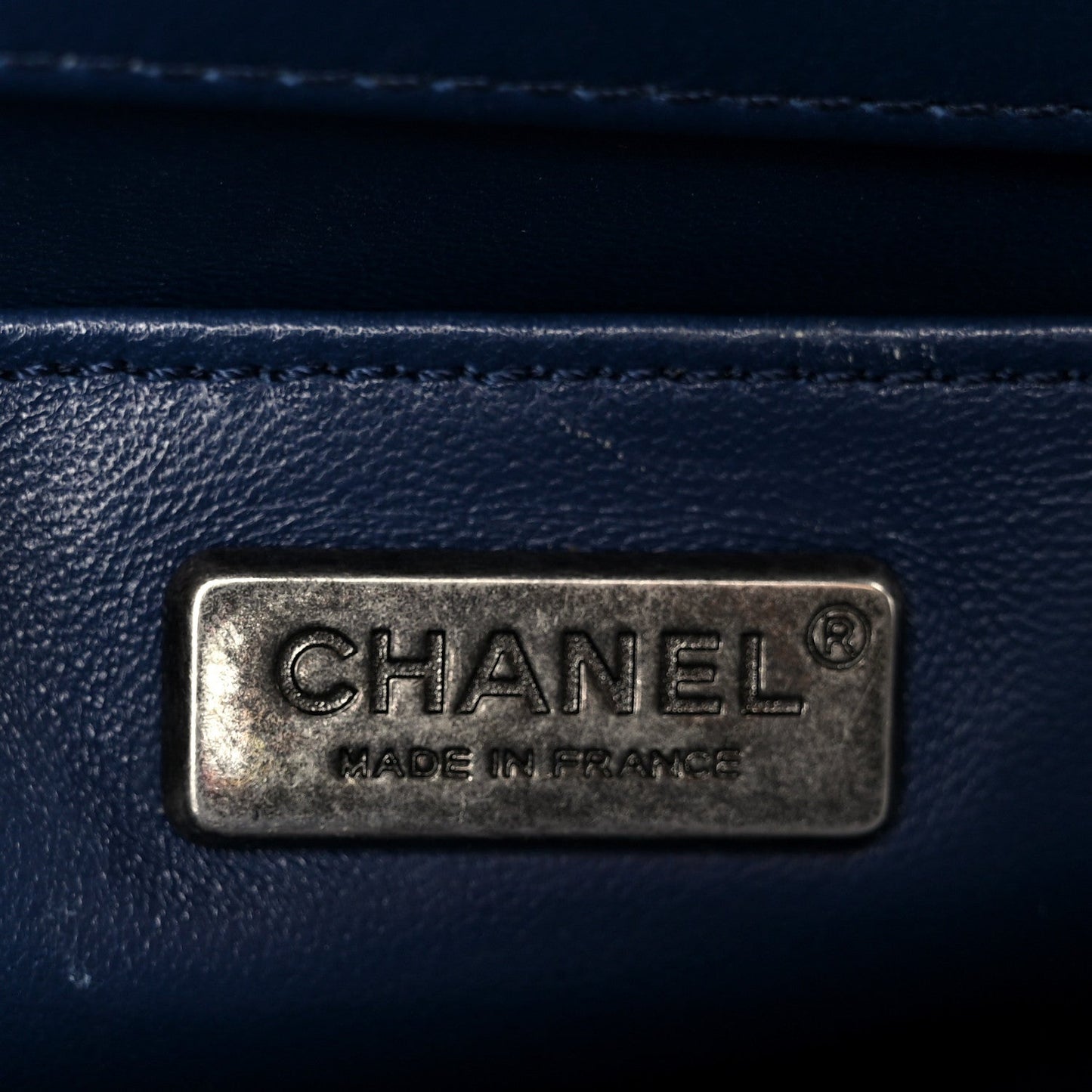 Chanel Lambskin Tile Medium Mosaic Boy Flap Navy Multicolor