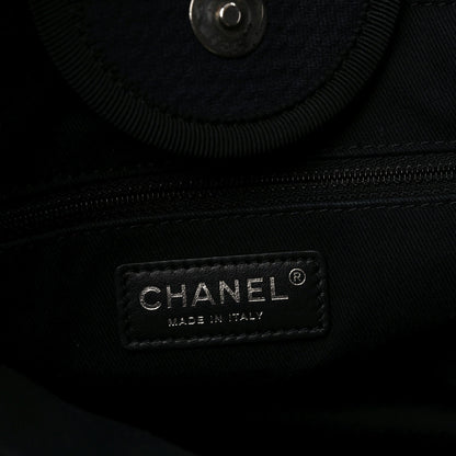 Chanel Canvas Medium Deauville Tote Black
