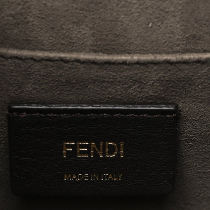 Fendi Vitello Grace Openwork Small Kan I Shoulder Bag White Ice