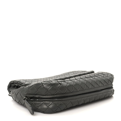 Bottega Veneta Nappa Intrecciato Small Chain Crossbody Light Grey