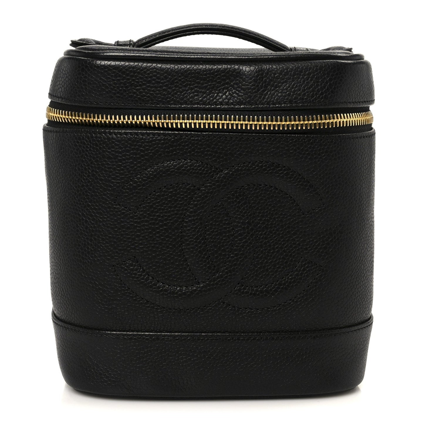 Chanel Caviar Vanity Cosmetic Case Black
