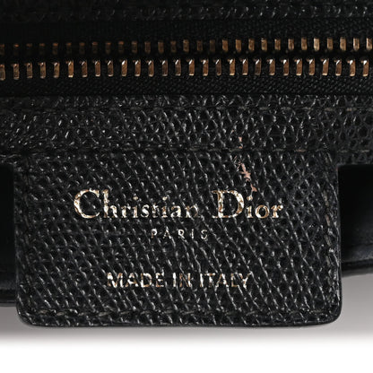 Christian Dior Grained Calfskin Saddle Bag Black