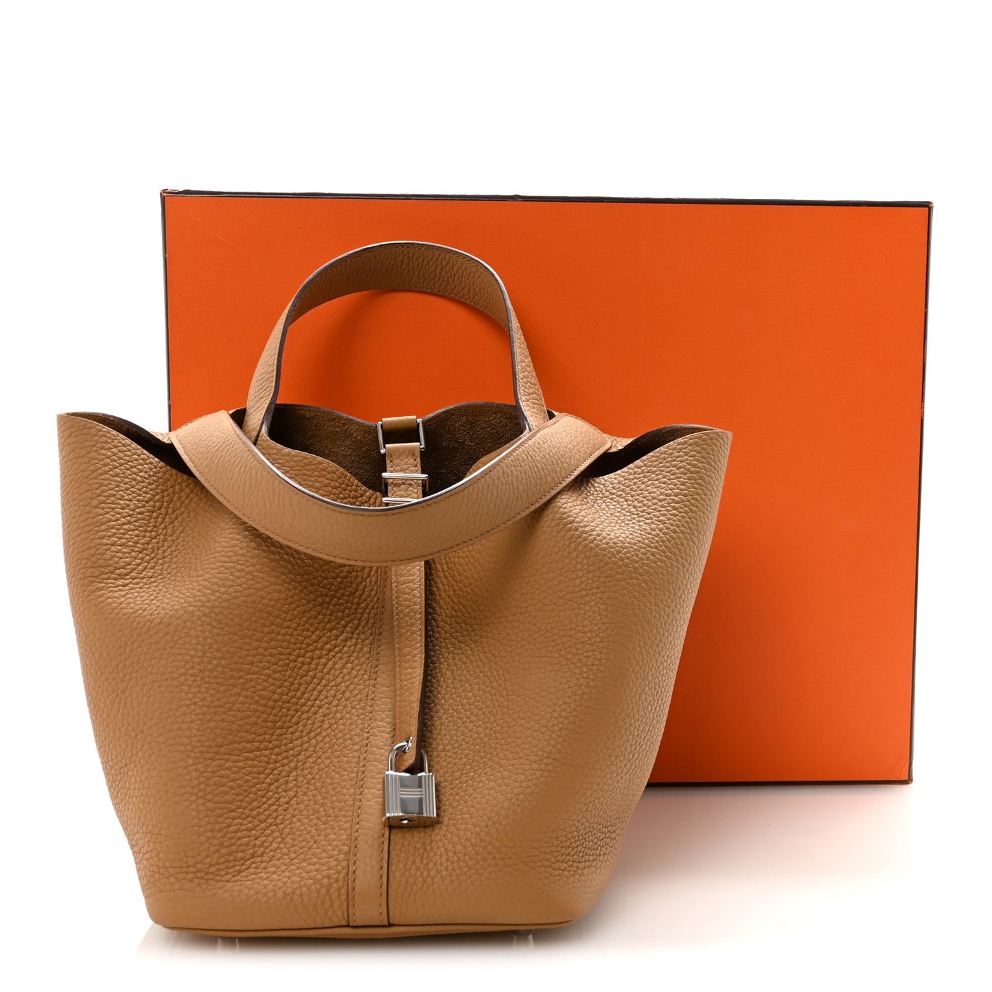 Hermes Taurillon Clemence Picotin Lock 22 Biscuit