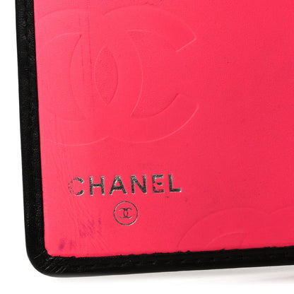 Chanel Calfskin Quilted Cambon Yen Wallet Black White