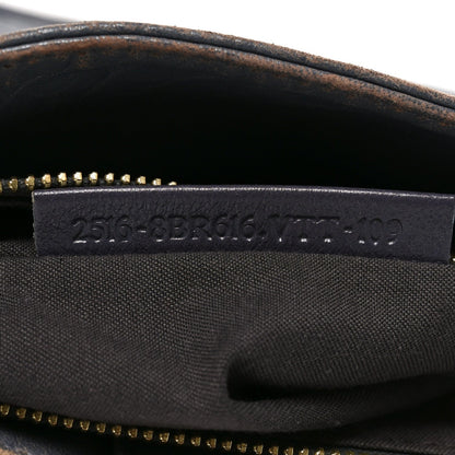 Fendi Crinkled Lambskin Mia Tote Blue