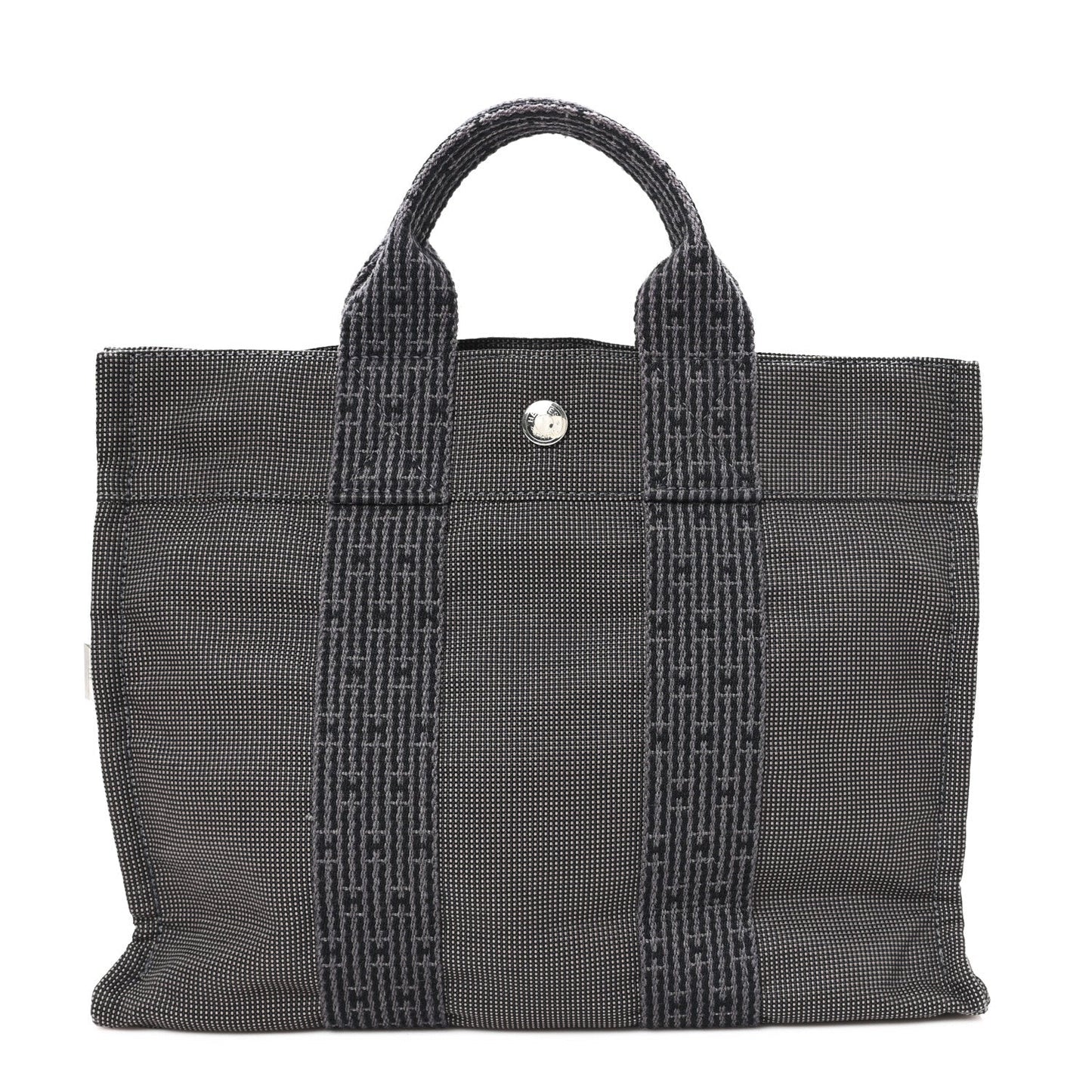 Hermes Canvas Herline PM Tote Grey