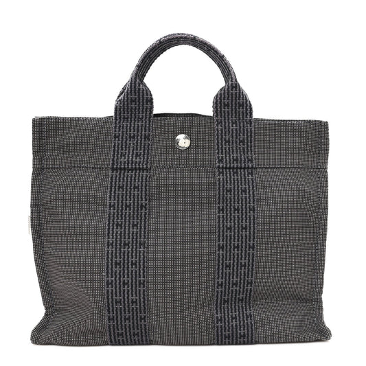 Hermes Canvas Herline PM Tote Grey