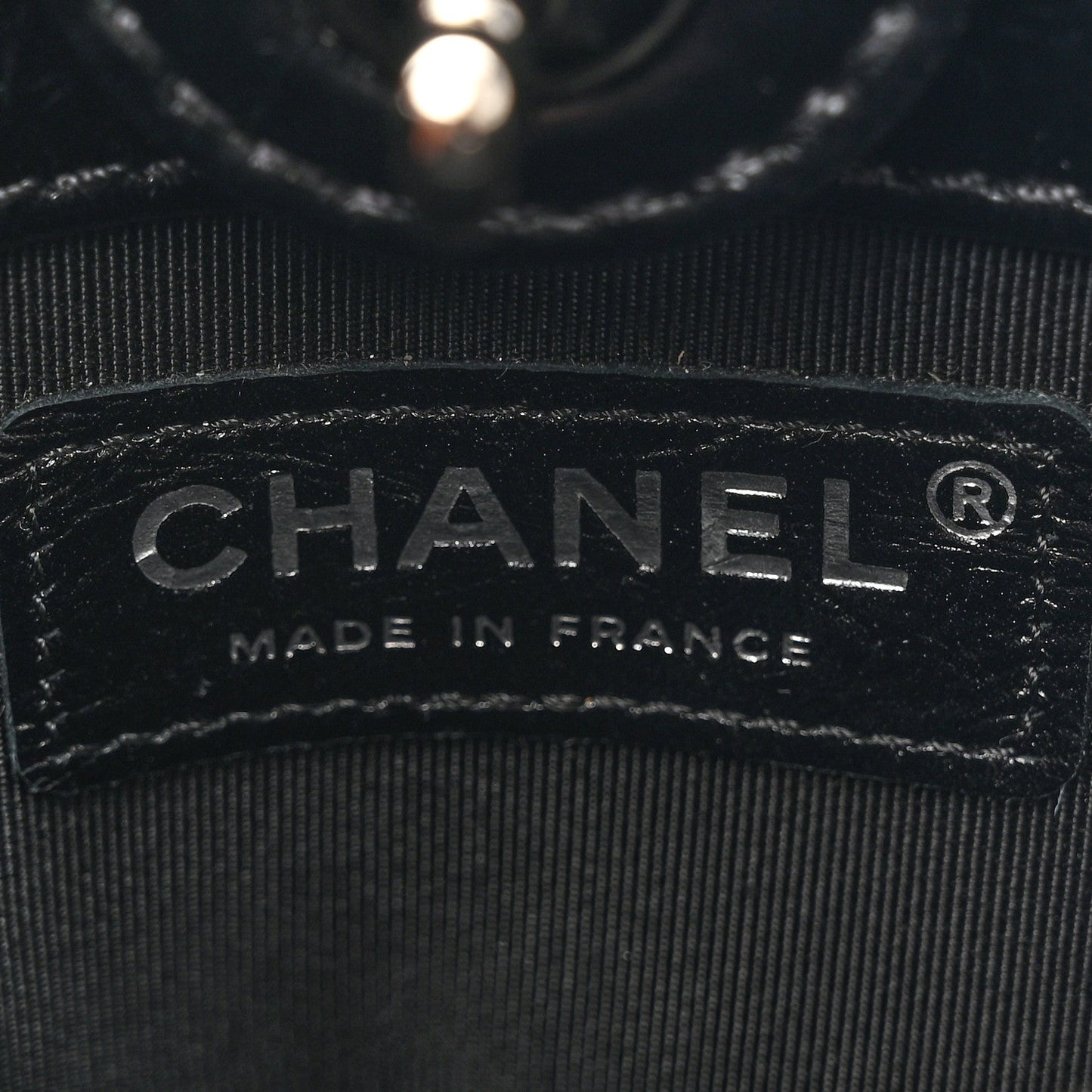 Chanel Crumpled Calfskin Quilted Chain Drawstring Bucket Bag Black