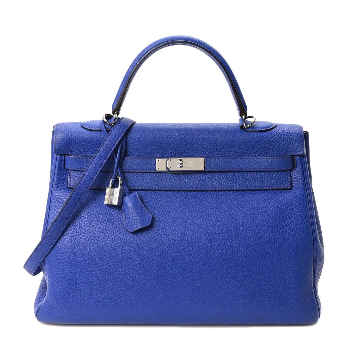 Hermes Togo Kelly Retourne 35 Bleu Electrique