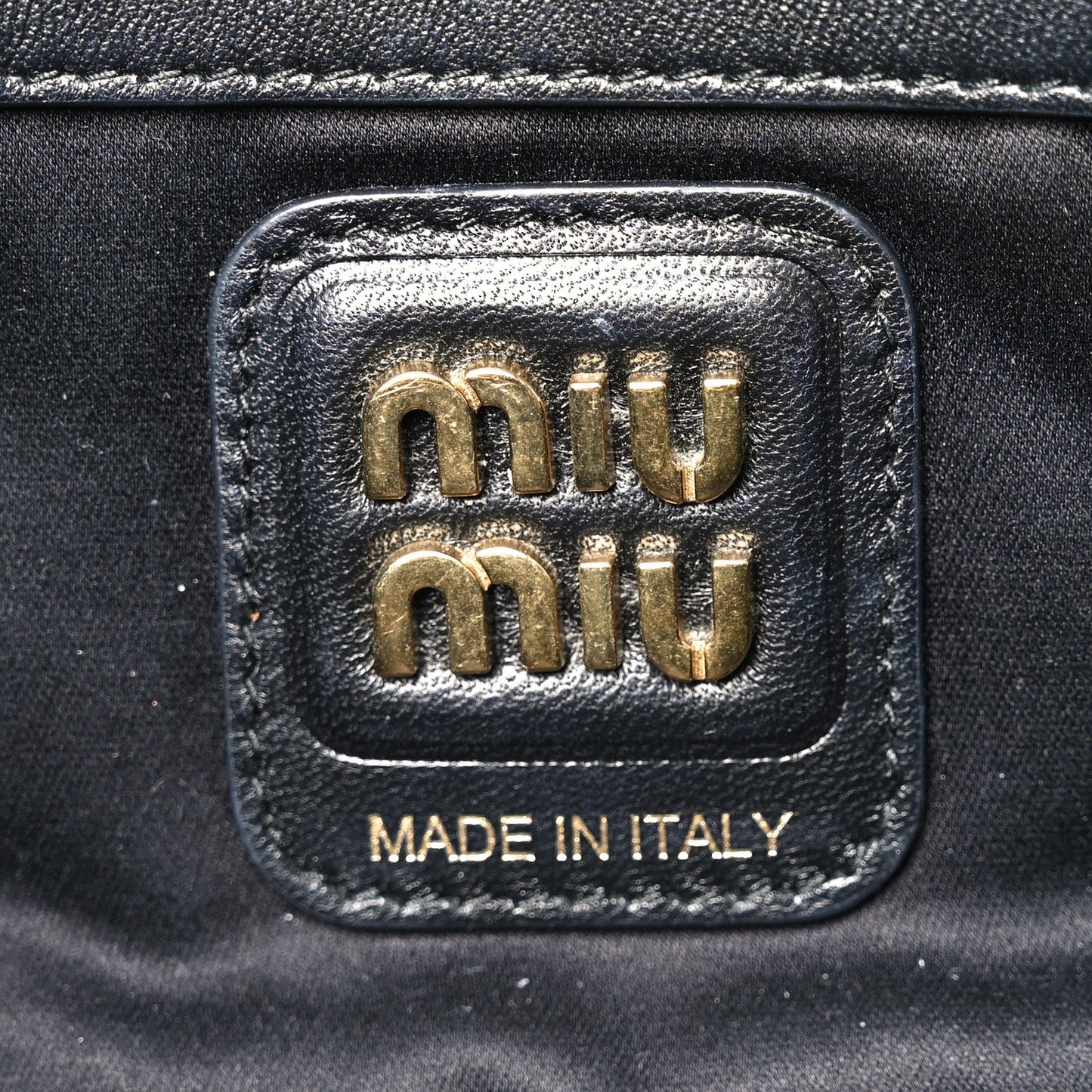 Miu Miu Naplak Patent Small Beau Top Handle Bag Black