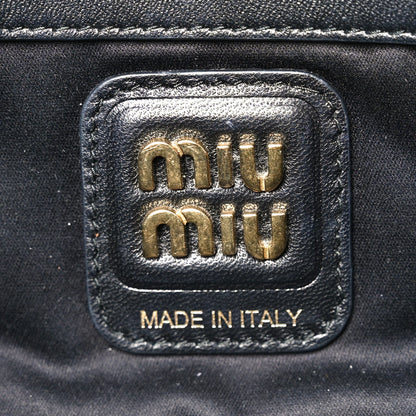 Miu Miu Naplak Patent Small Beau Top Handle Bag Black