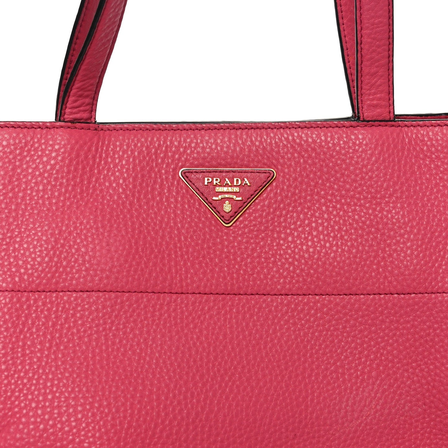 Prada Vitello Daino Shopping Tote Peonia