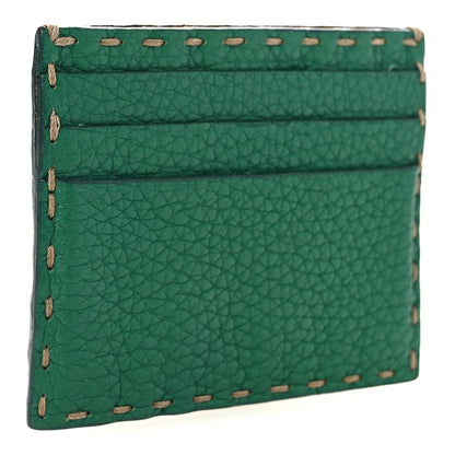 Fendi Cuoio Romano Selleria Card Holder Green