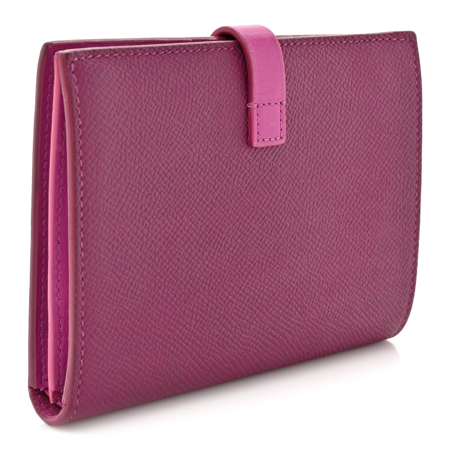 Celine Grained Calfskin Medium Multifunction Strap Wallet Magenta