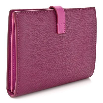 Celine Grained Calfskin Medium Multifunction Strap Wallet Magenta