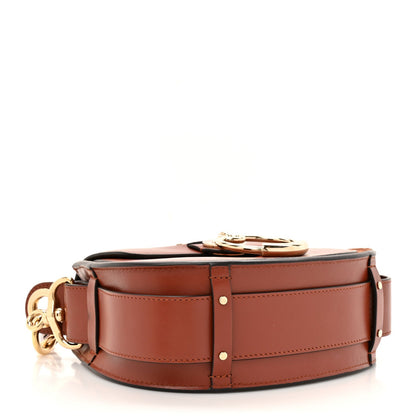 Chloe Calfskin Suede Small Tess Bag Sepia Brown