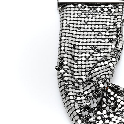 Chanel Lambskin Quilted Chain Mail Shoulder Bag Black