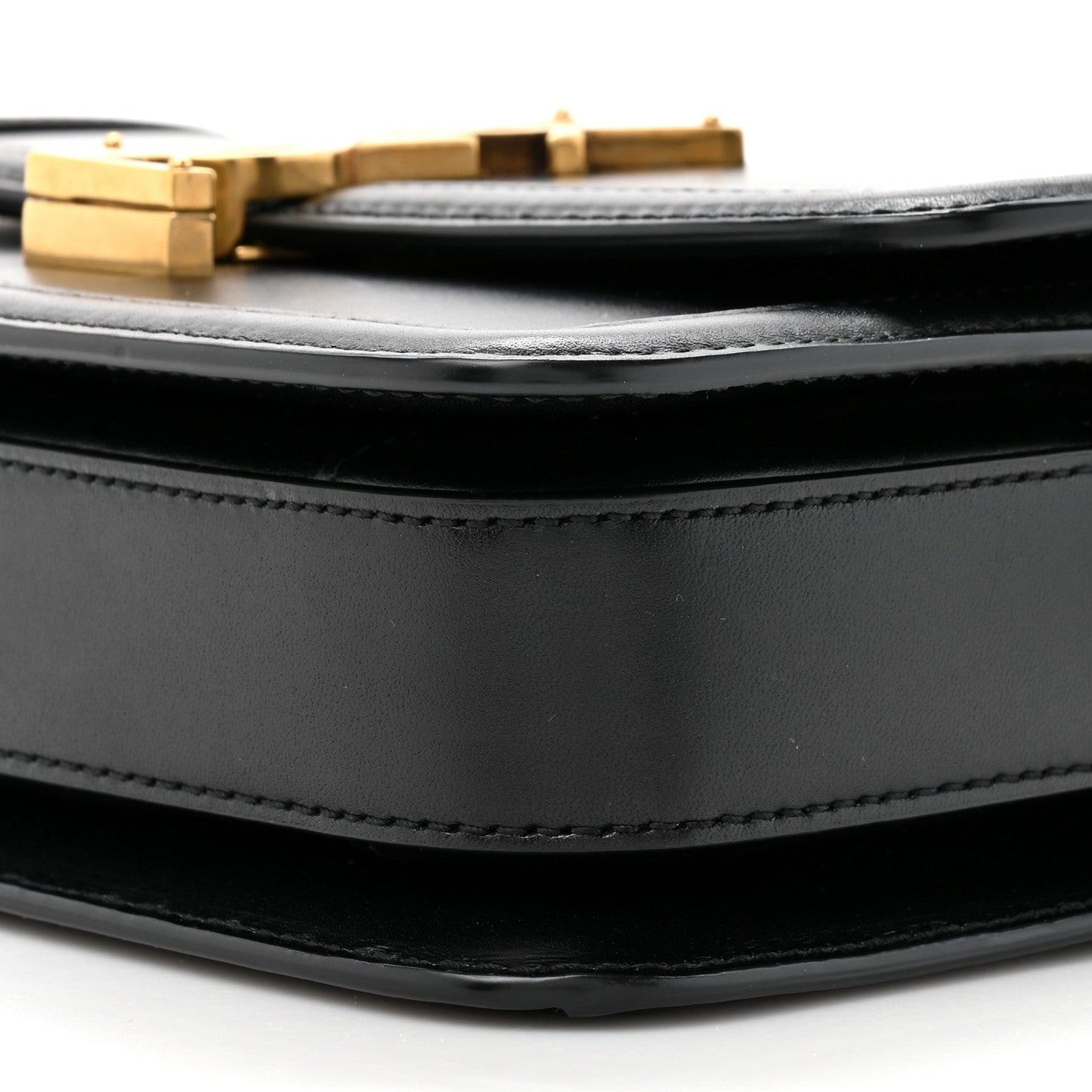Saint Laurent Smooth Calfskin Small Solferino Satchel Black