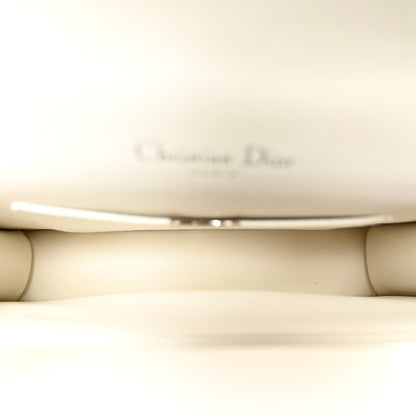 Christian Dior Calfskin Printed Mini Diorama Flap Bag White