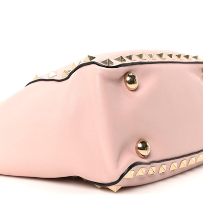 Valentino Garavani Vitello Mini Rockstud Tote Water Rose
