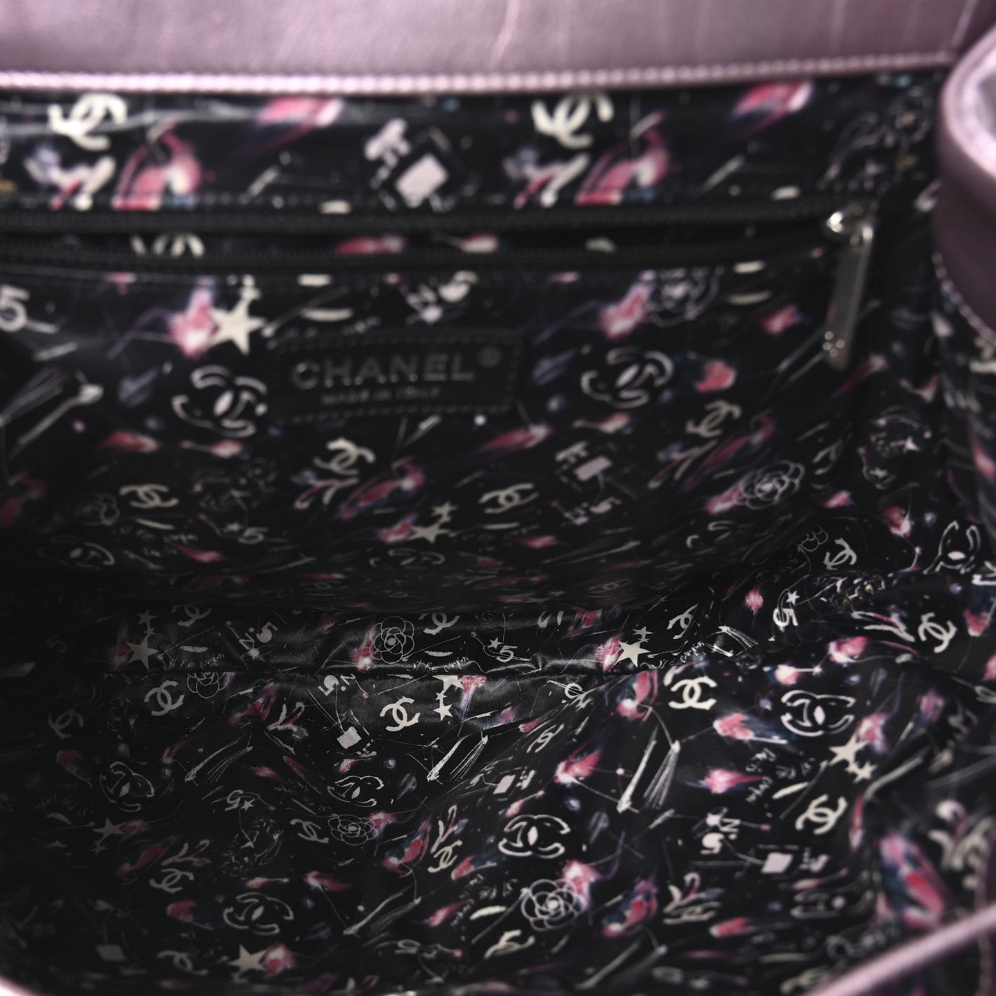 Chanel Iridescent Calfskin Quilted Ground Control Backpack Pink