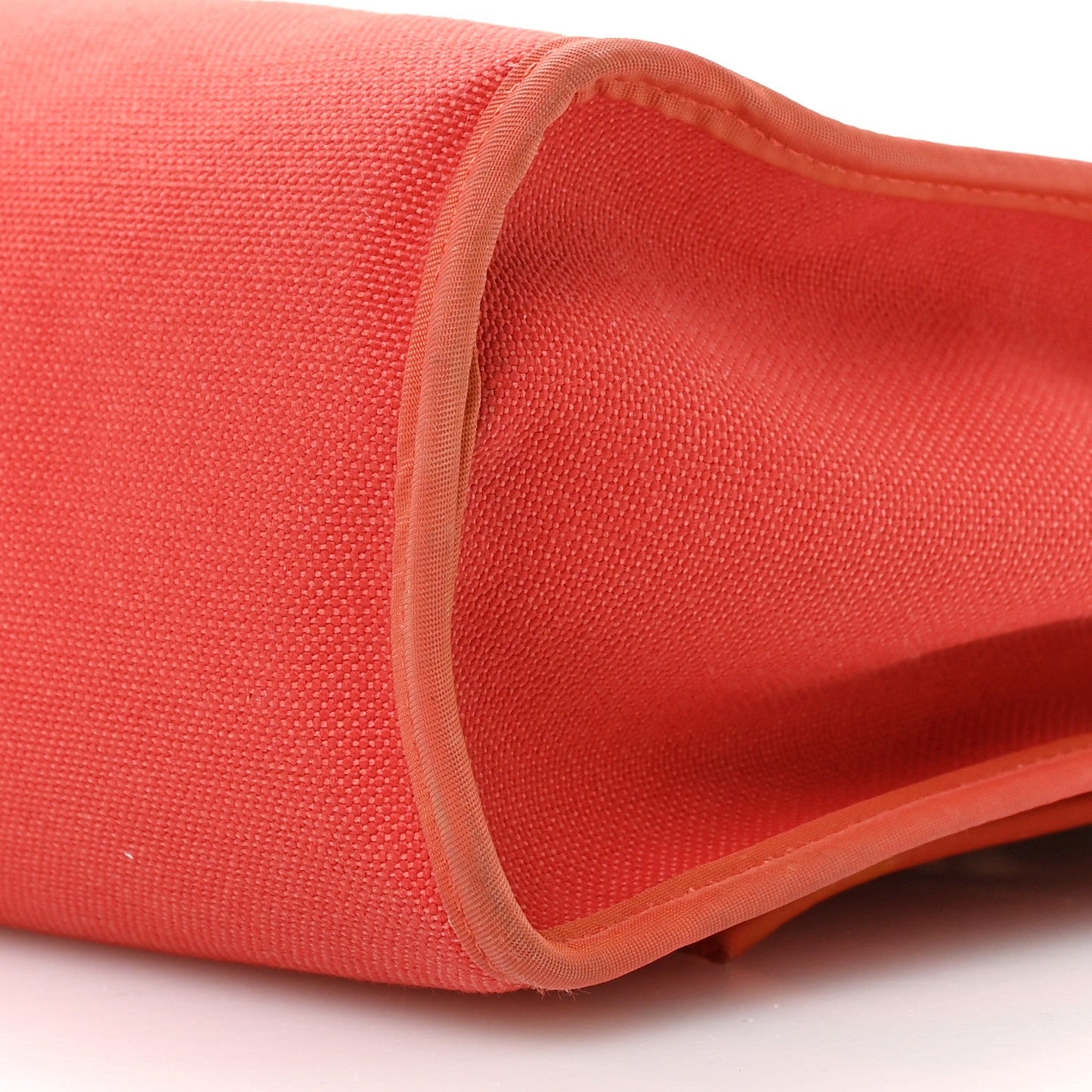 Hermes Vache Hunter Toile Herbag Zip 31 PM Rouge Tomate Natural