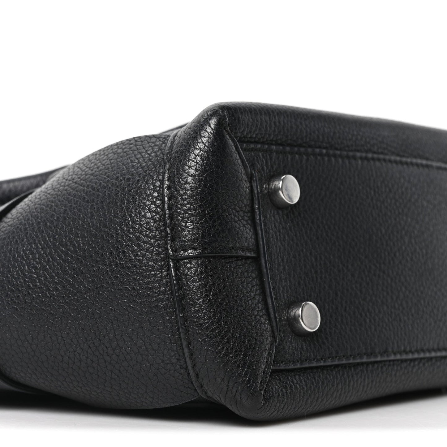 Bottega Veneta Grained Calfskin Mini Maxi Intrecciato Arco 33 Black